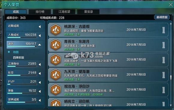 天涯明月刀ol三测最全隐藏成就点攻略 天涯明月刀ol三测最全隐藏成就点攻略