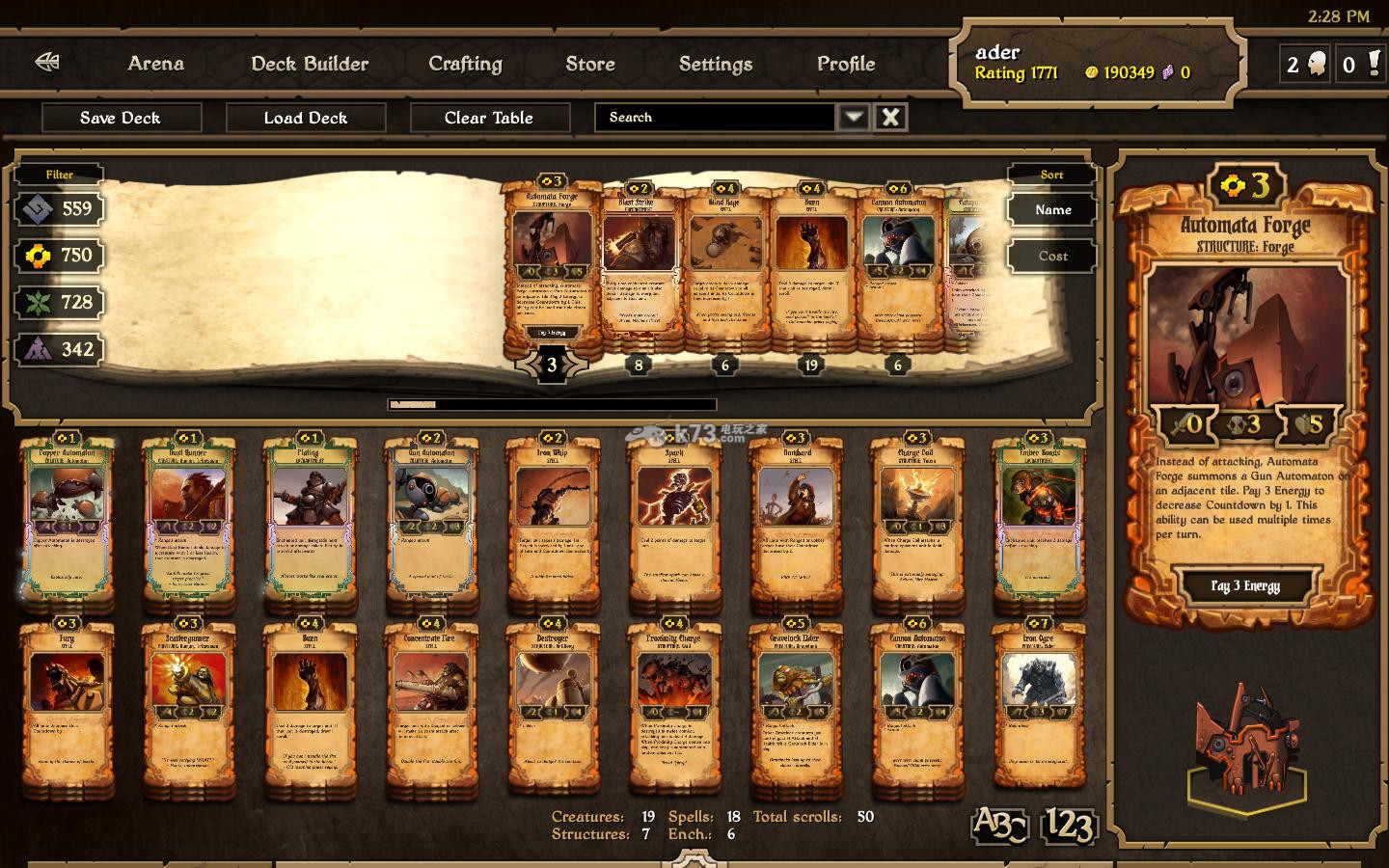 Scrolls卷轴Energy卡组怎么搭配 Scrolls卷轴Energy卡组怎么搭配