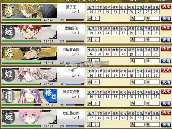 刀剑乱舞公式合成大全 刀剑乱舞公式合成大全