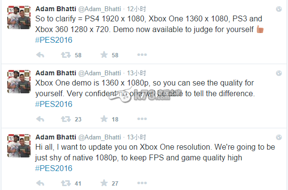 又缩水?XB1版《实况足球2016》无法达到1080P效果 又缩水?XB1版《实况足球2016》无法达到1080P效果