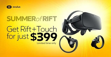 Oculus Rift降价促销 组合套仅售399美元