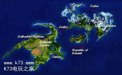 最终幻想8全部世界地图【标明城镇 重要地点】